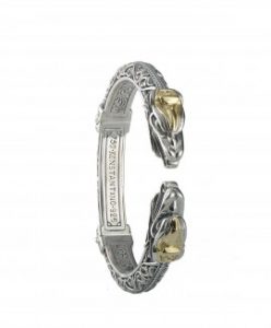 gaia_collection-konstantino_jewelry-greek_jewelry-sterling_silver_18k_gold_hinged_dragon_head_bracelet-bkj583-130-main