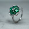 Shelton Jewelers Emerald Floral Ring