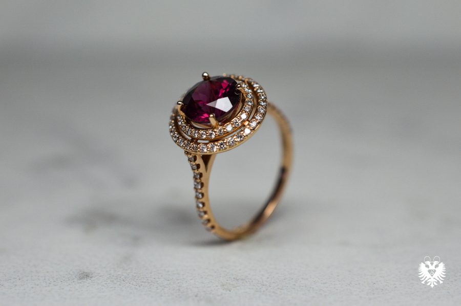Shelton Jewelers Rose Double Halo Ring