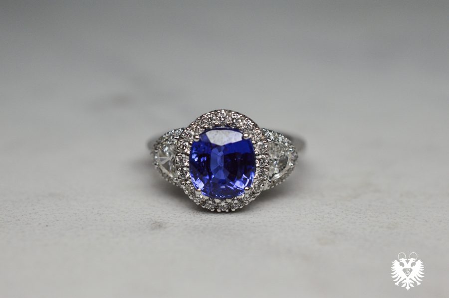 Shelton Jewelers Sapphire Half Moon Ring