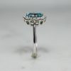 Shelton Jewelers Small Floral Halo London Blue Ring